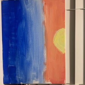 I’m selling a sunset on the ocean painting.